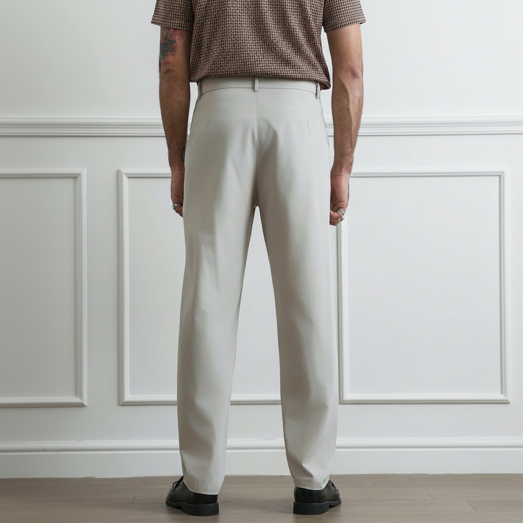 Casual Solid Color Pocket Suit Pants
