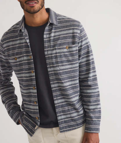 Stretch Twill Plaid Button Up Shirt With Pockets