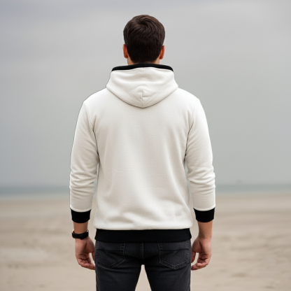 Fashion Long Sleeve Drawstring Fleece Pullover Hoodie With Pockets
