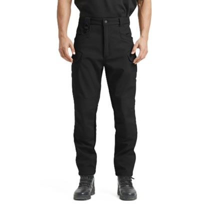 Fleece Lined Cargo Pants for Men with Tactical Design for Winter and Outdoor Hiking