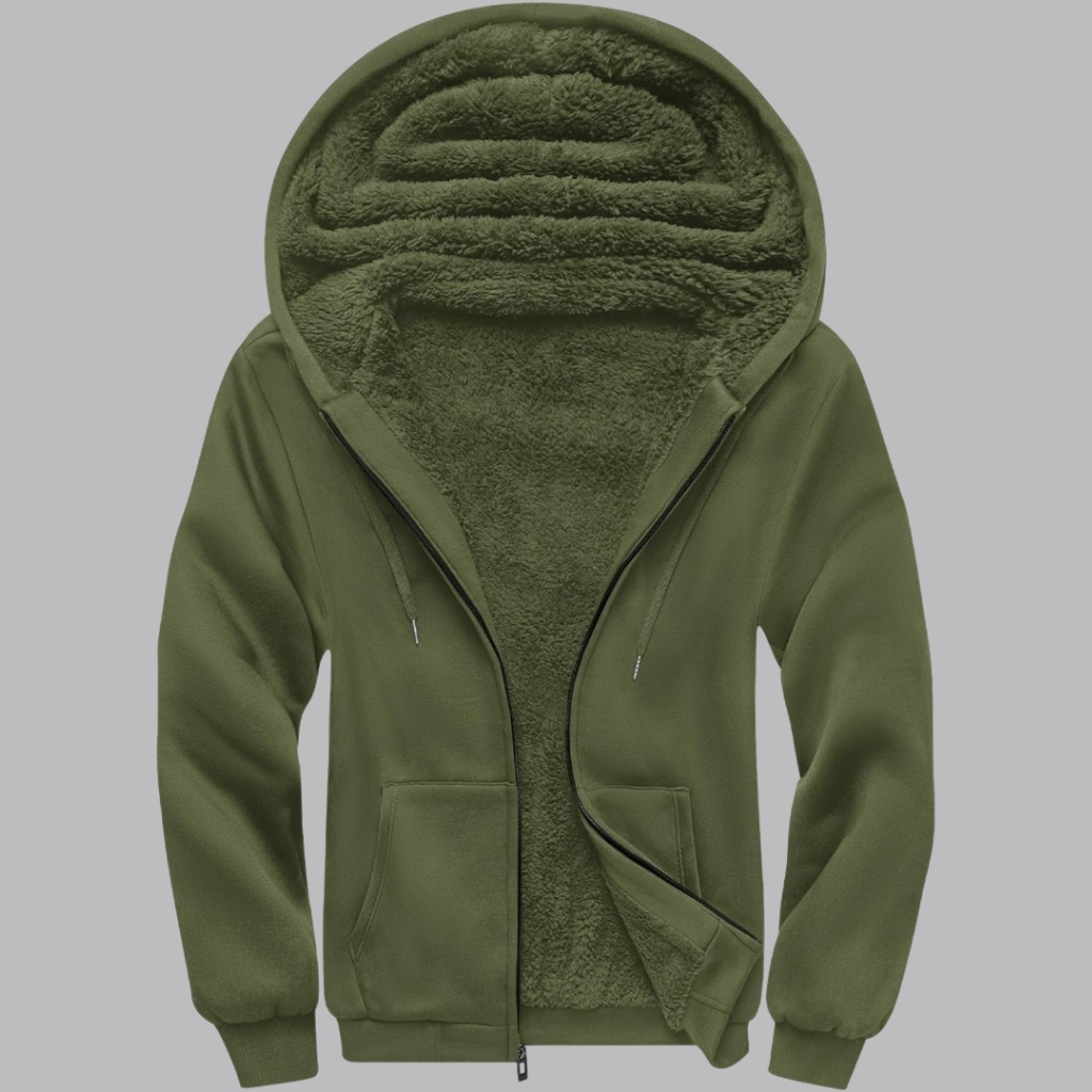 Full Zip Up Thick Sherpa Lined Hooded