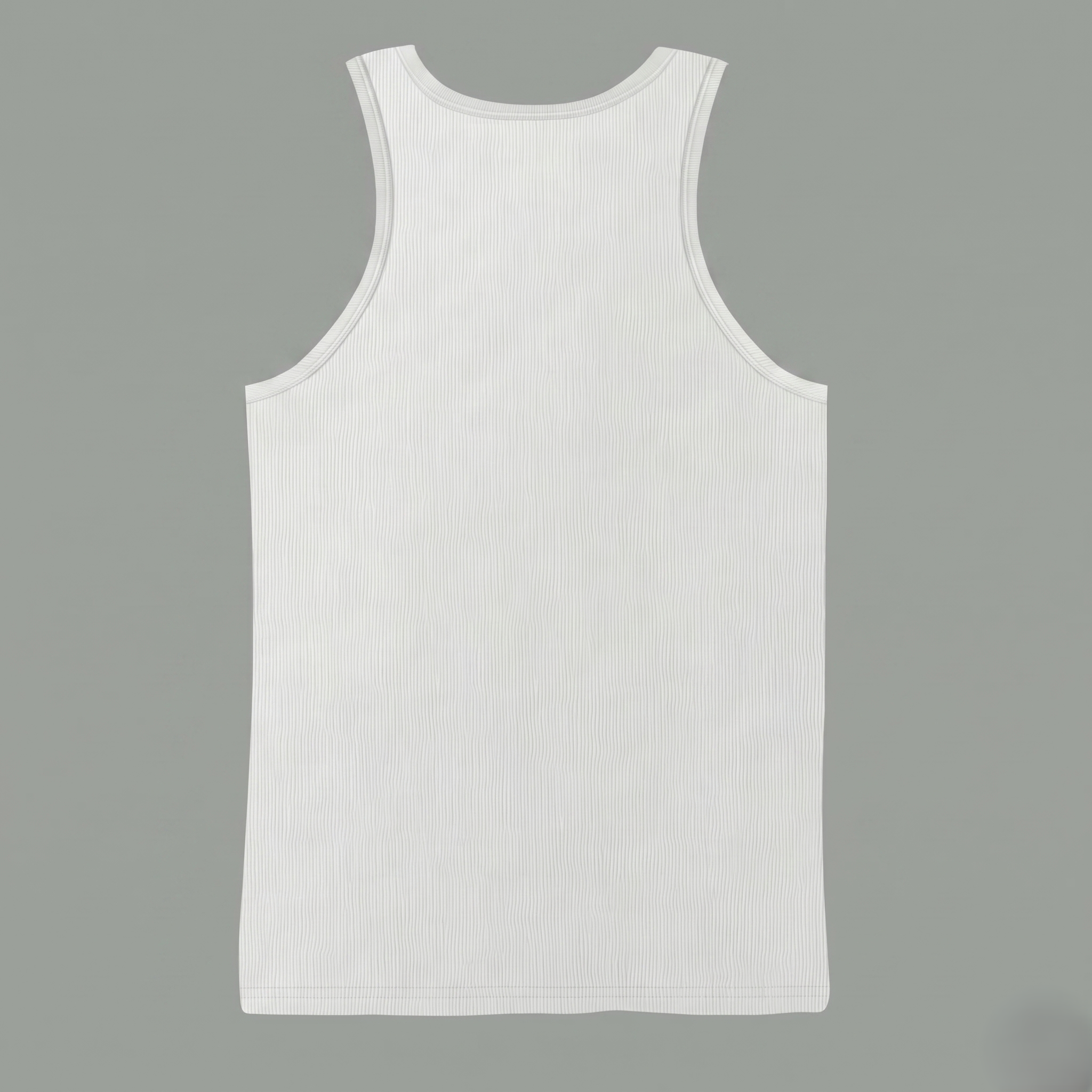 Solid Color Ribbed Round Casual Vest For Men
