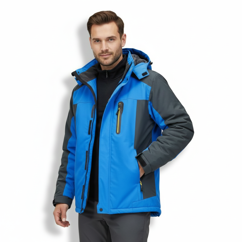 Insulated And Waterproof Jacket With Detachable Hood 