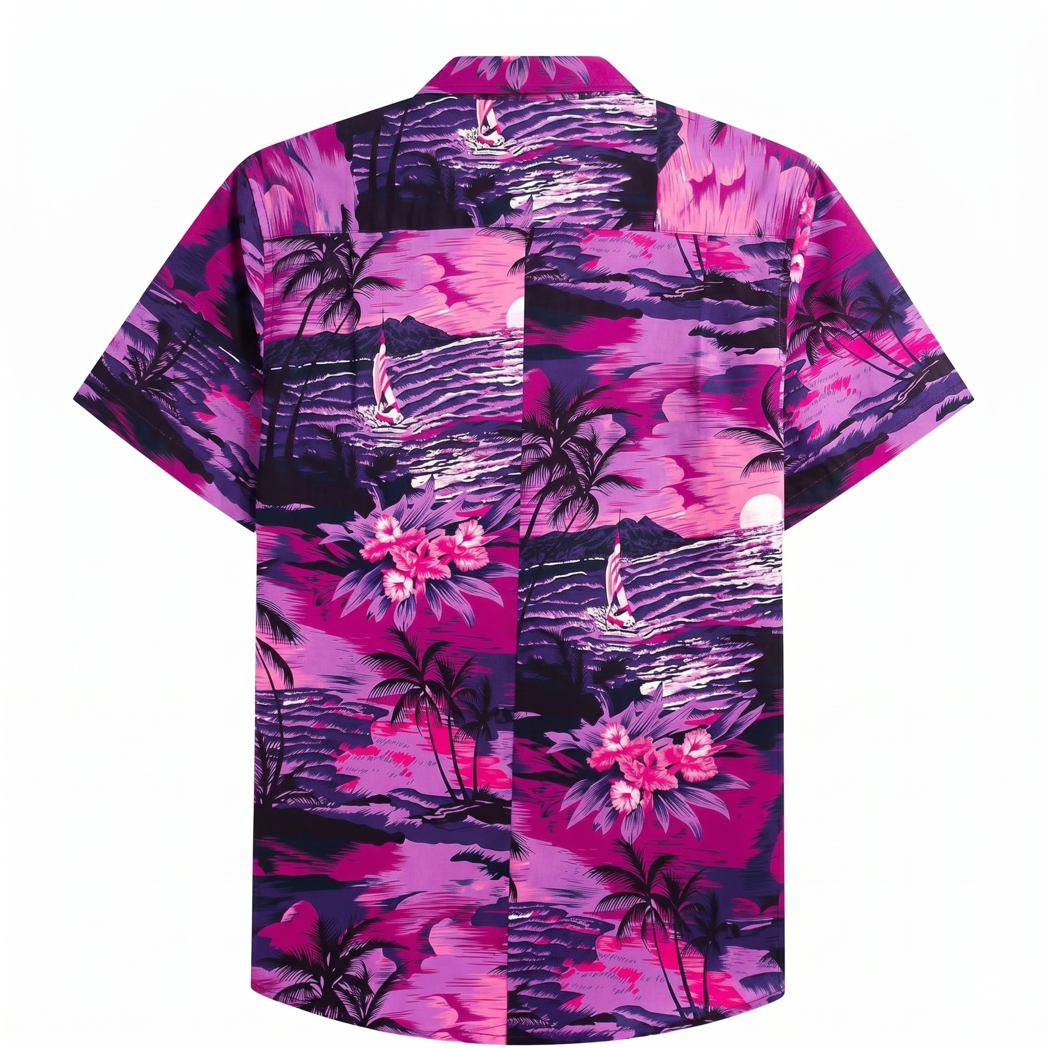 Tropical Hawaiian Casual Vacation Button Shirt