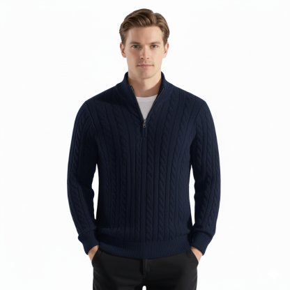 Half Zip Knit Sweater For Men