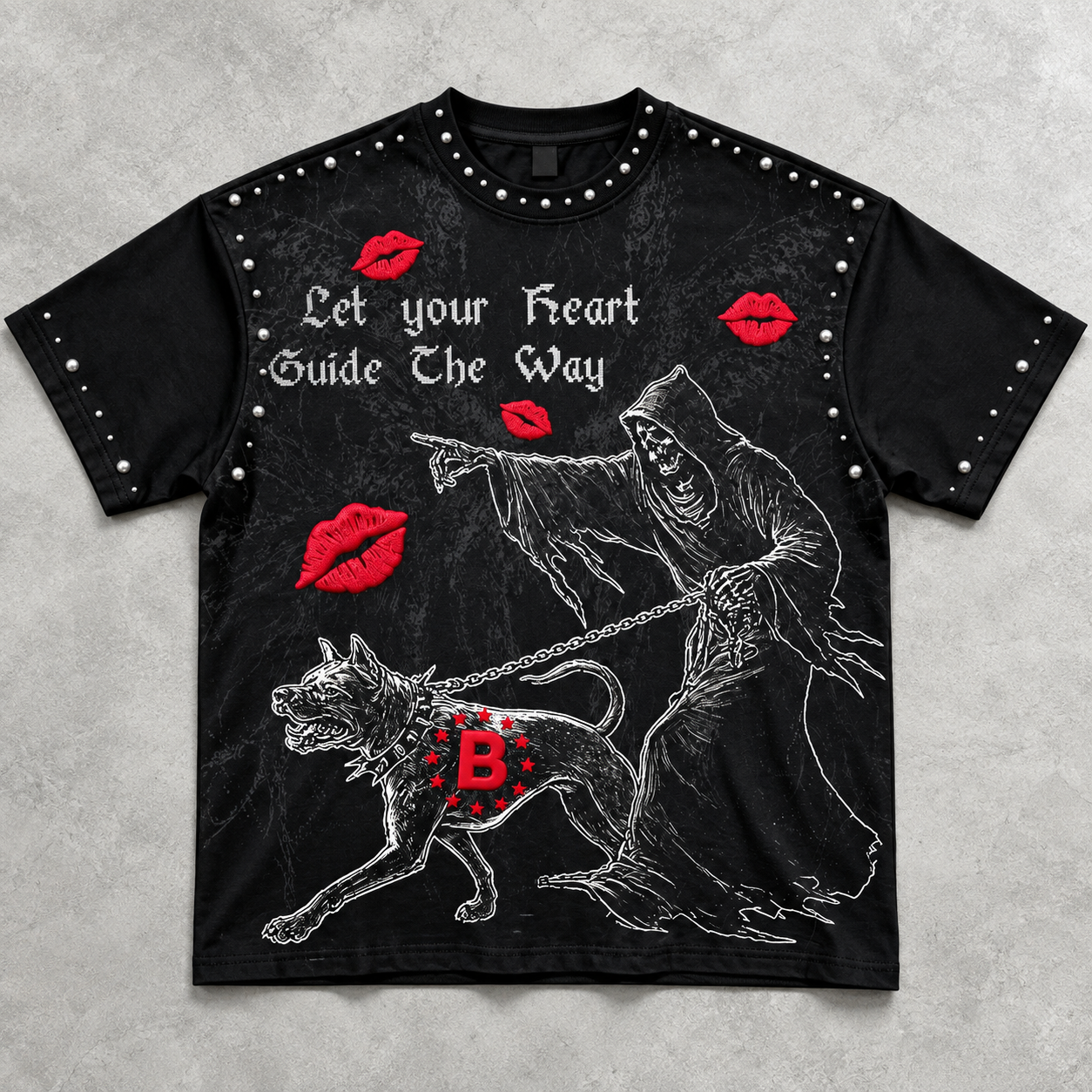 Graphic Print Rhinestone Decor Casual Summer T Shirt For Men And Women