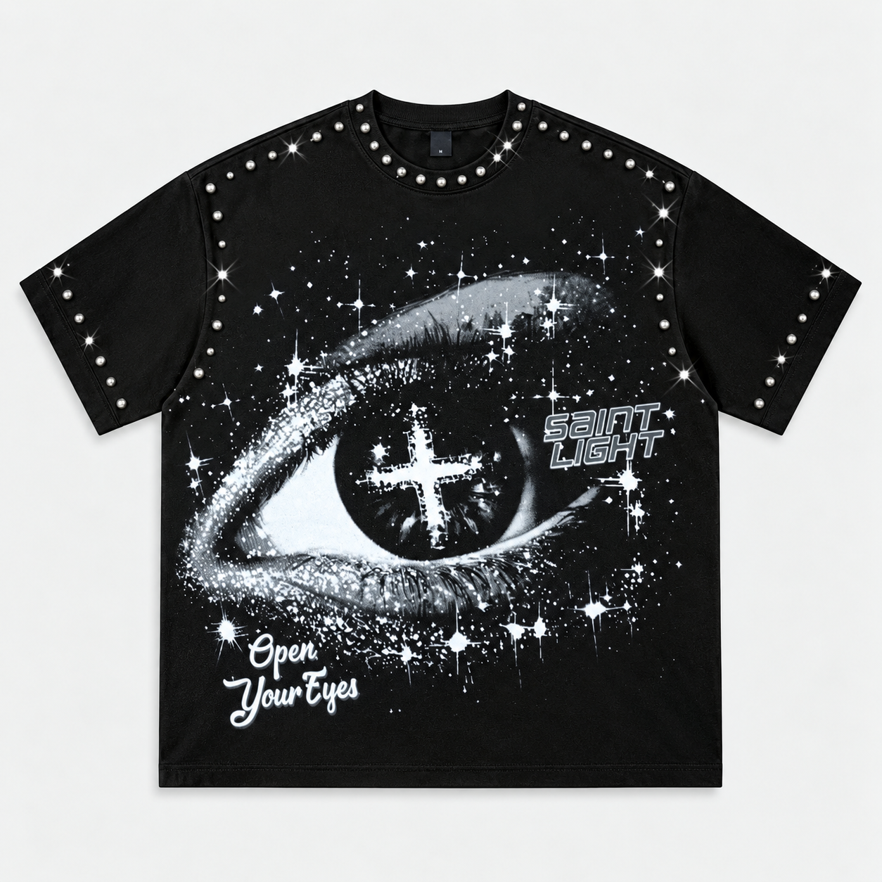 Graphic Print Rhinestone Decor Casual Summer T Shirt For Men And Women