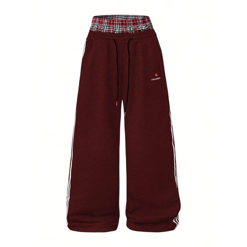 Loose Fleece Drawstring Sweatpants With Wide For Men