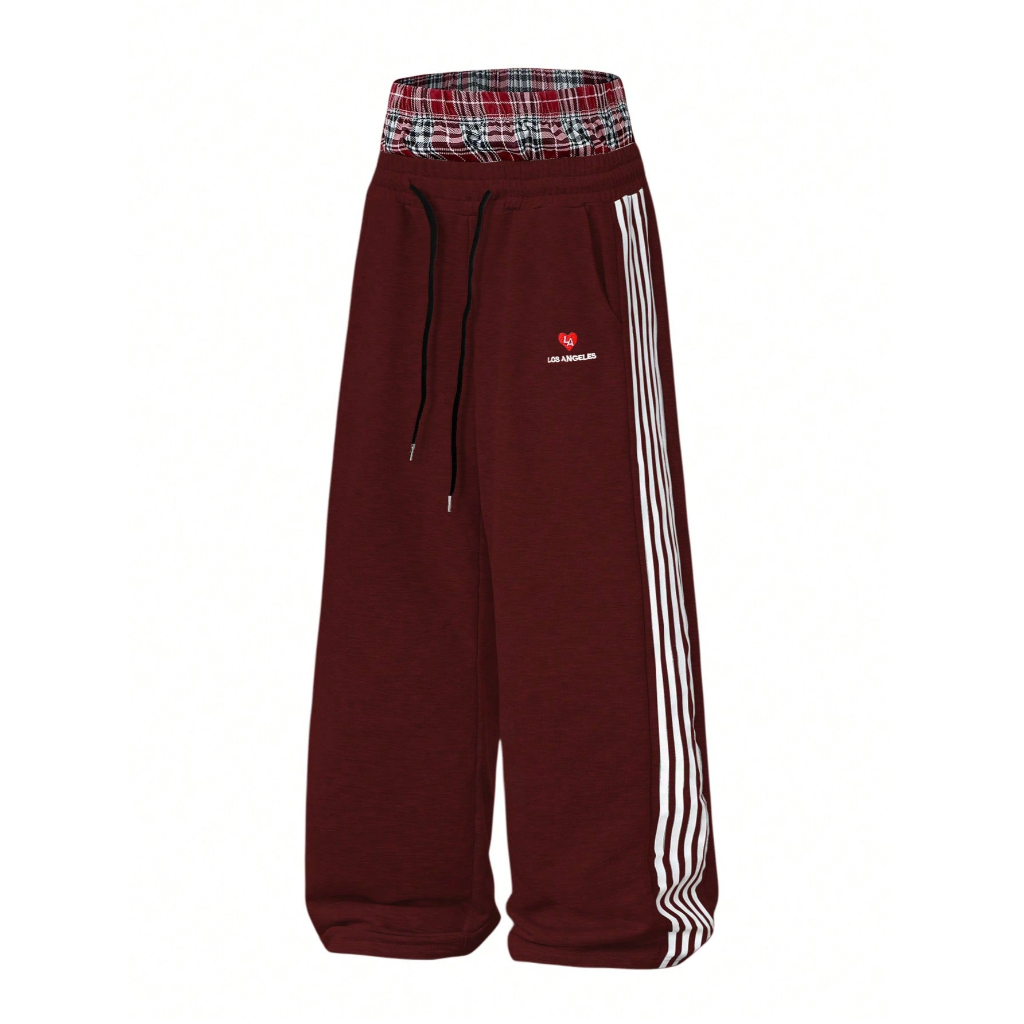 Loose Fleece Drawstring Sweatpants With Wide For Men