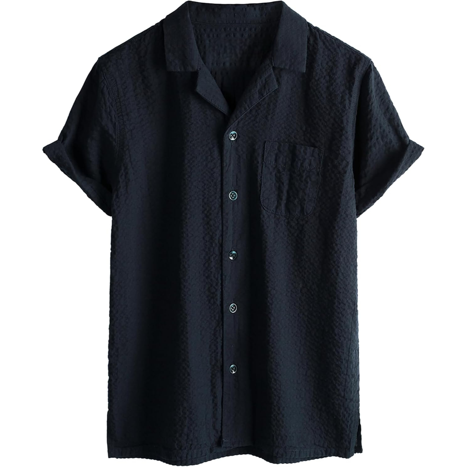 Hawaiian Short Sleeve Button Down Cuban Collar Shirt 