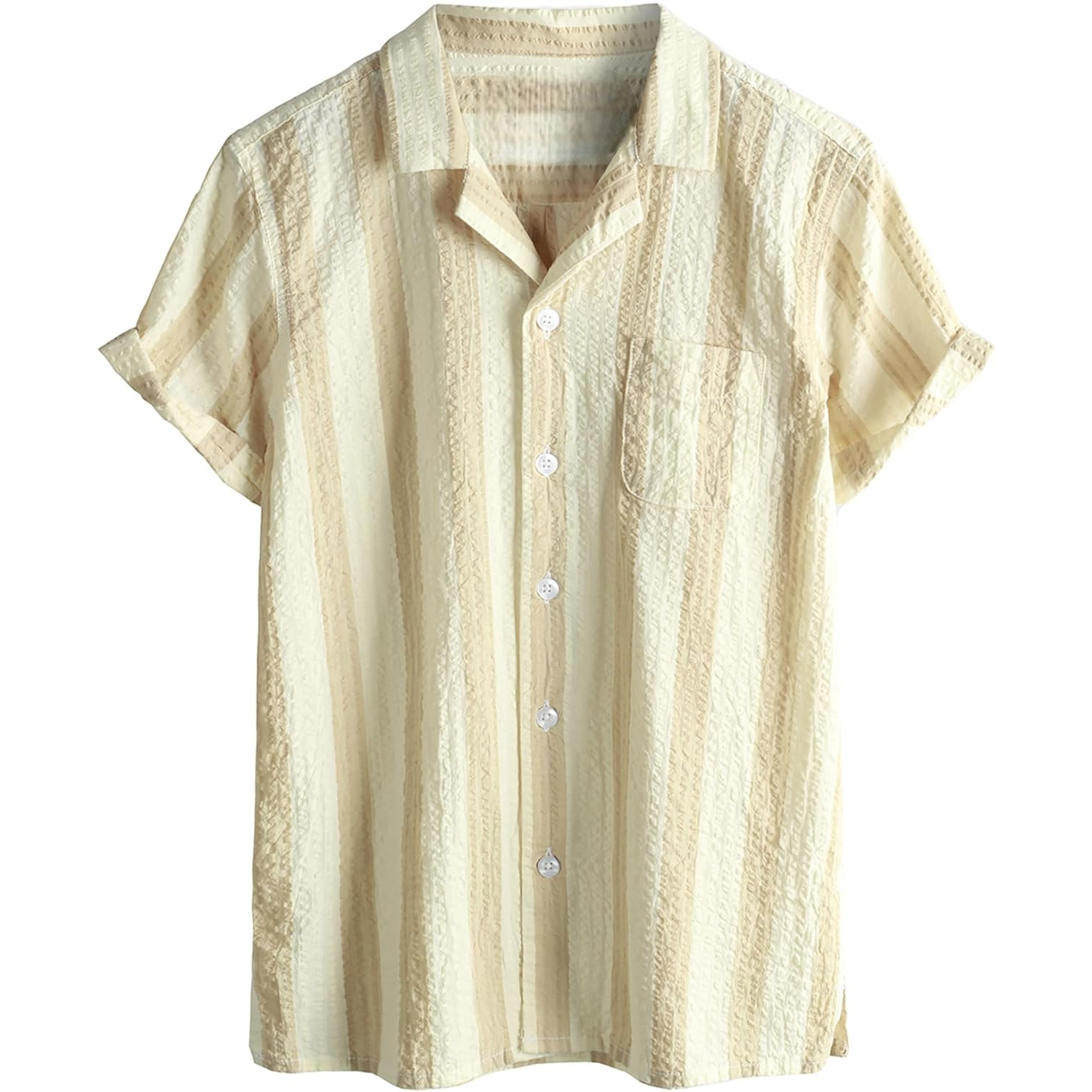 Hawaiian Short Sleeve Button Down Cuban Collar Shirt 