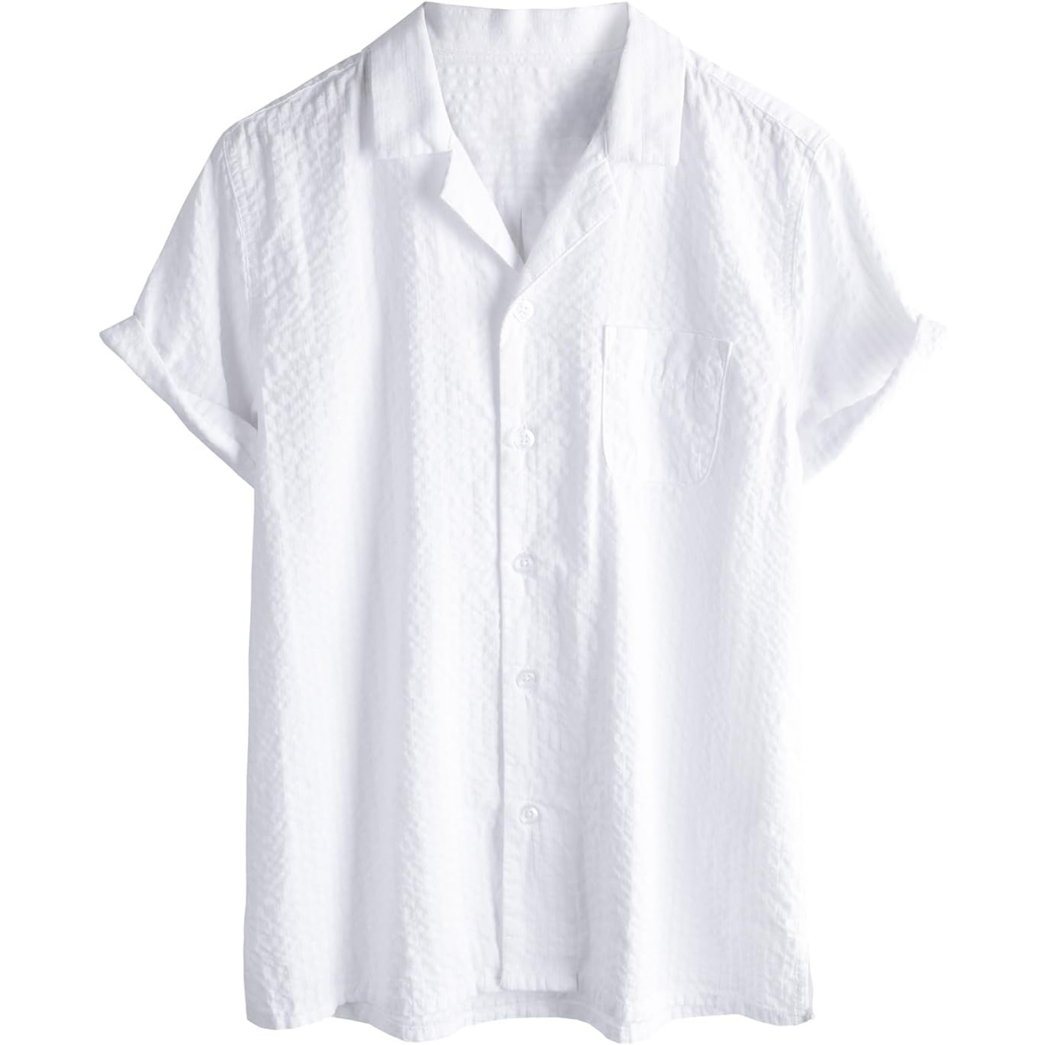 Hawaiian Short Sleeve Button Down Cuban Collar Shirt 