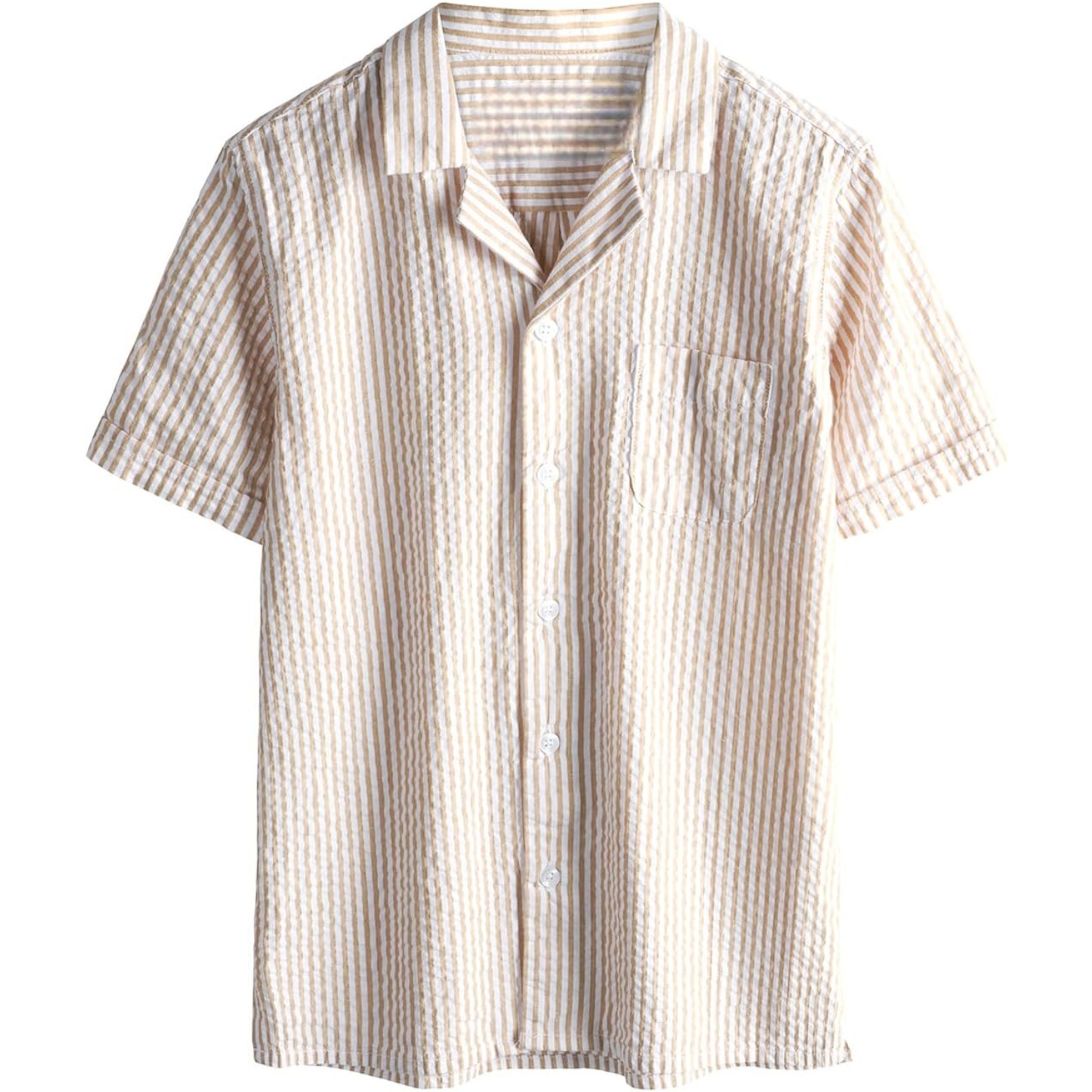 Hawaiian Short Sleeve Button Down Cuban Collar Shirt 