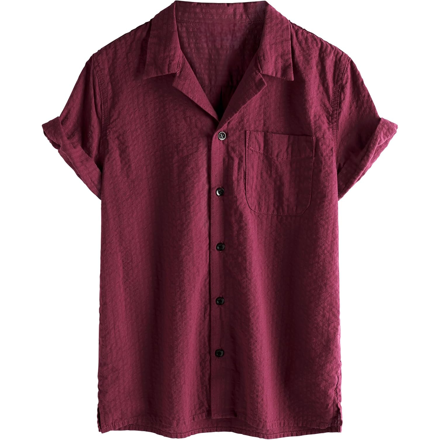 Hawaiian Short Sleeve Button Down Cuban Collar Shirt 