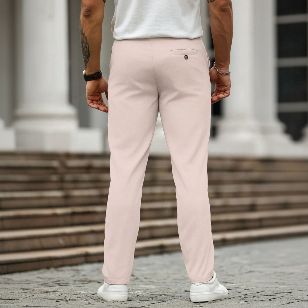 Casual Solid Color Pocket Suit Pants