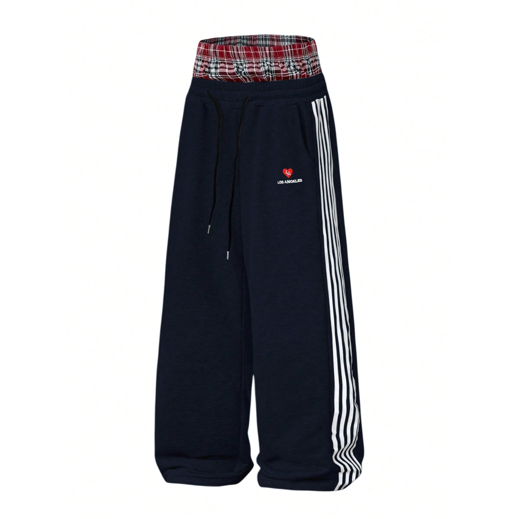 Loose Fleece Drawstring Sweatpants With Wide For Men