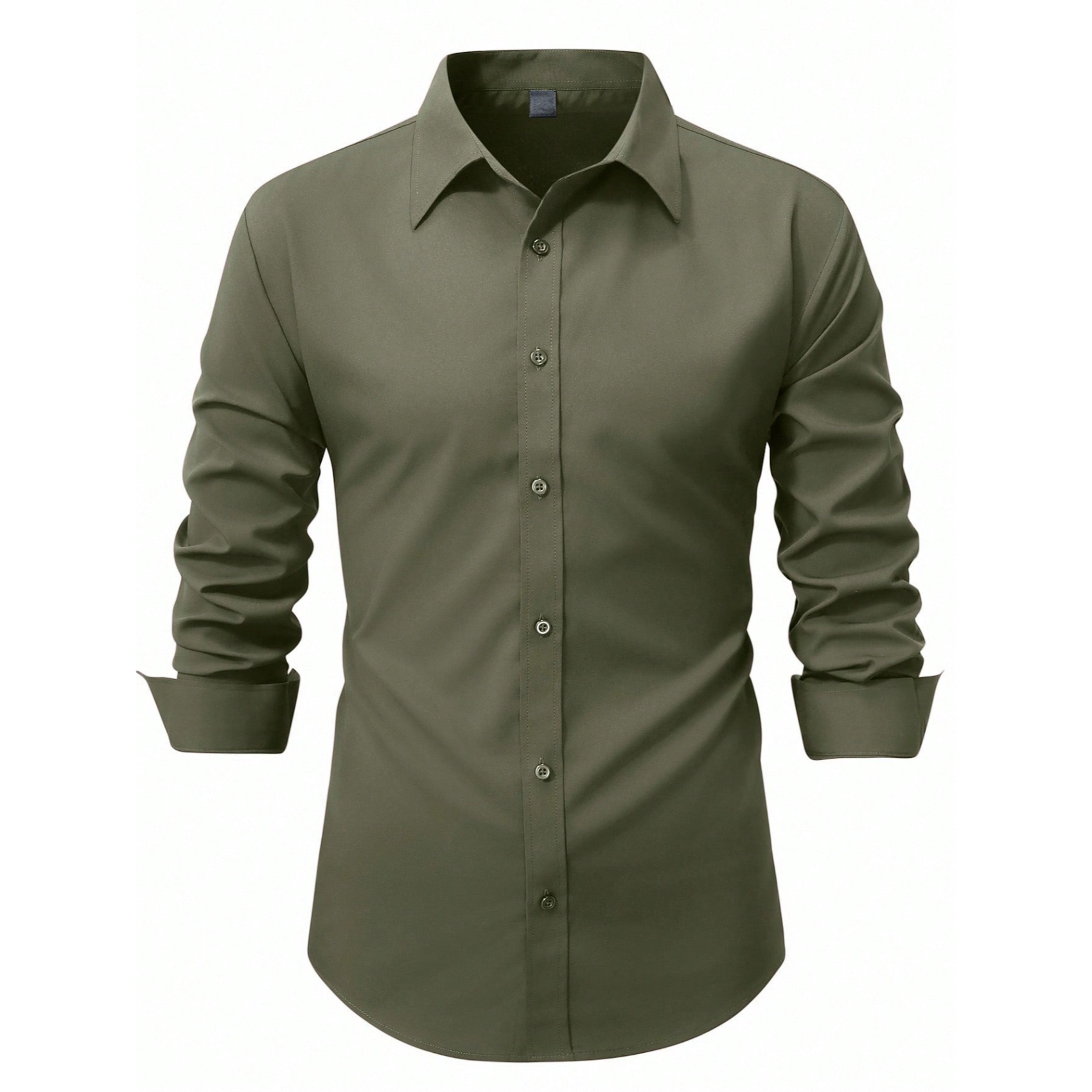 Long Sleeve Casual Shirt With Button Front For Men