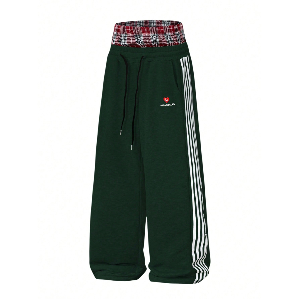 Loose Fleece Drawstring Sweatpants With Wide For Men