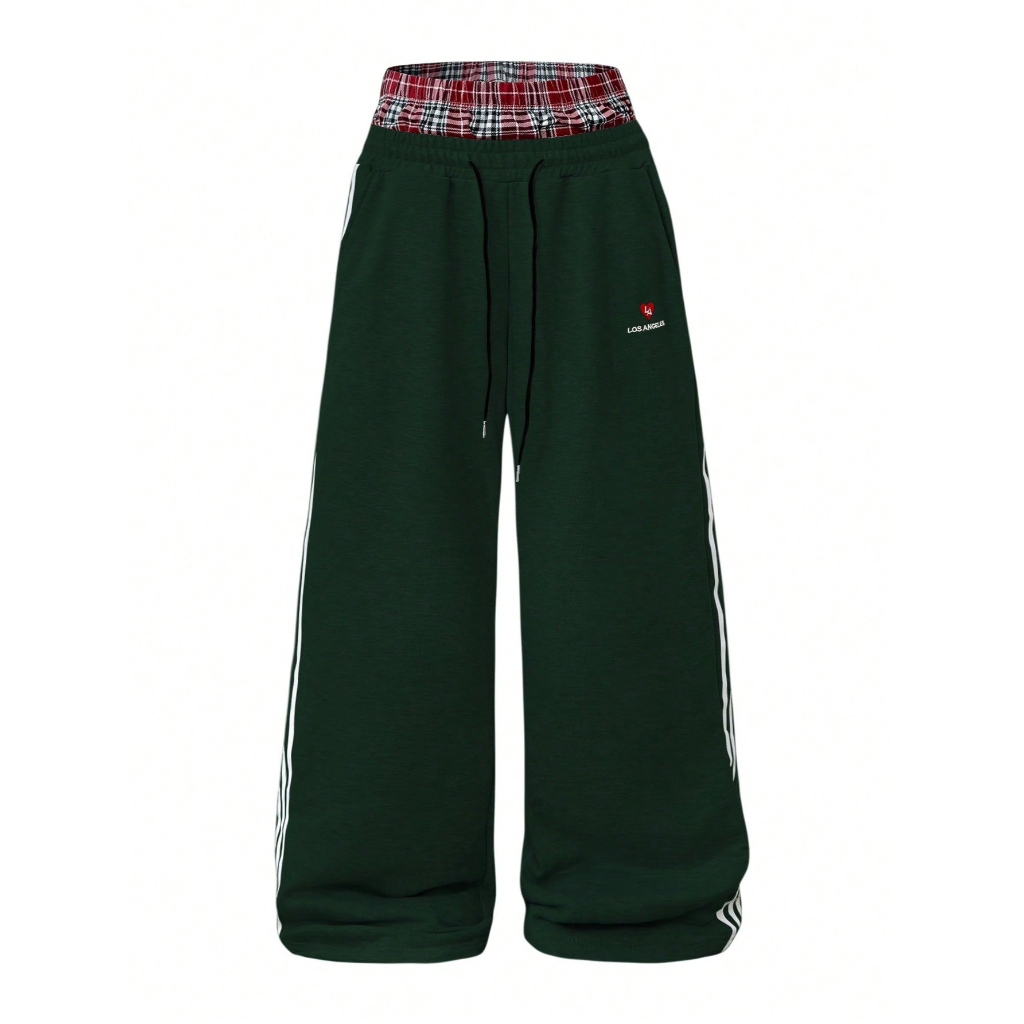 Loose Fleece Drawstring Sweatpants With Wide For Men