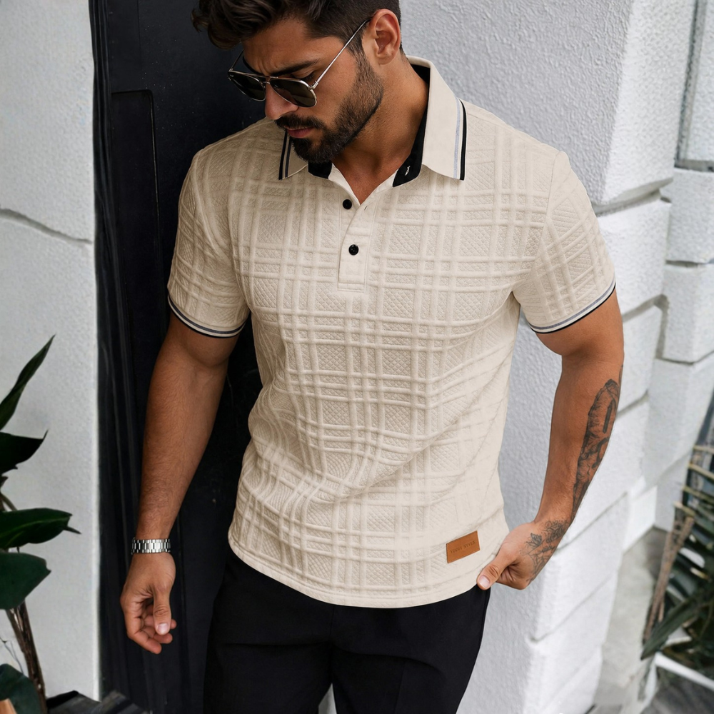 Colorblock Short Sleeve Casual Travel Polo Shirt