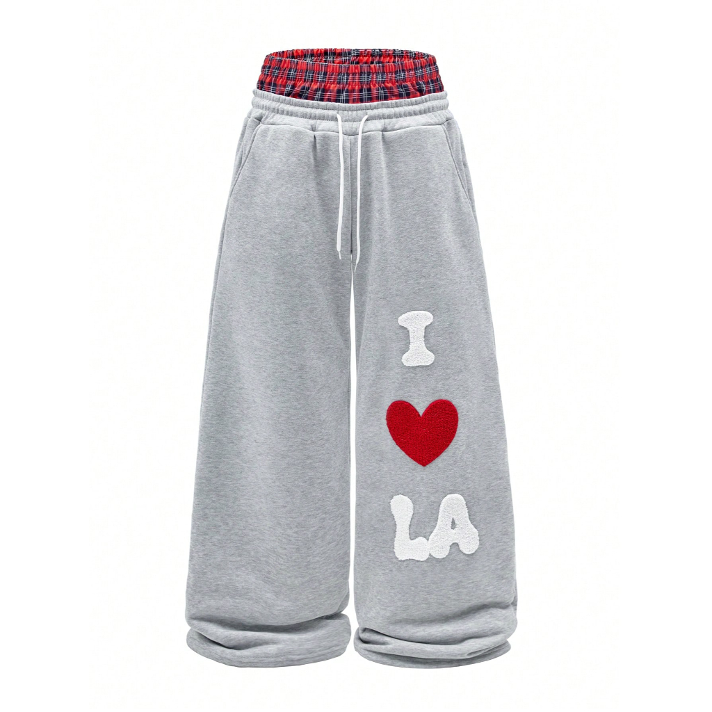 Loose Fleece Drawstring Sweatpants With Wide For Men