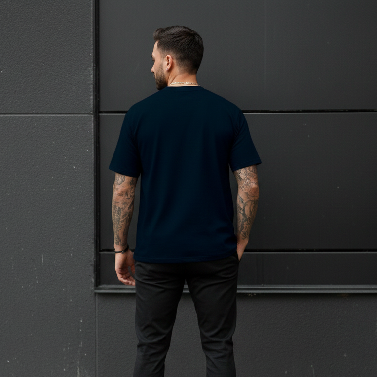 Stylized Mountain Print Lightweight Short Sleeve T Shirt For Men