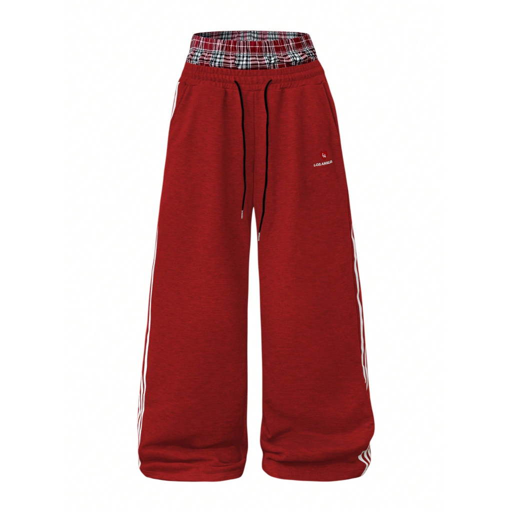 Loose Fleece Drawstring Sweatpants With Wide For Men