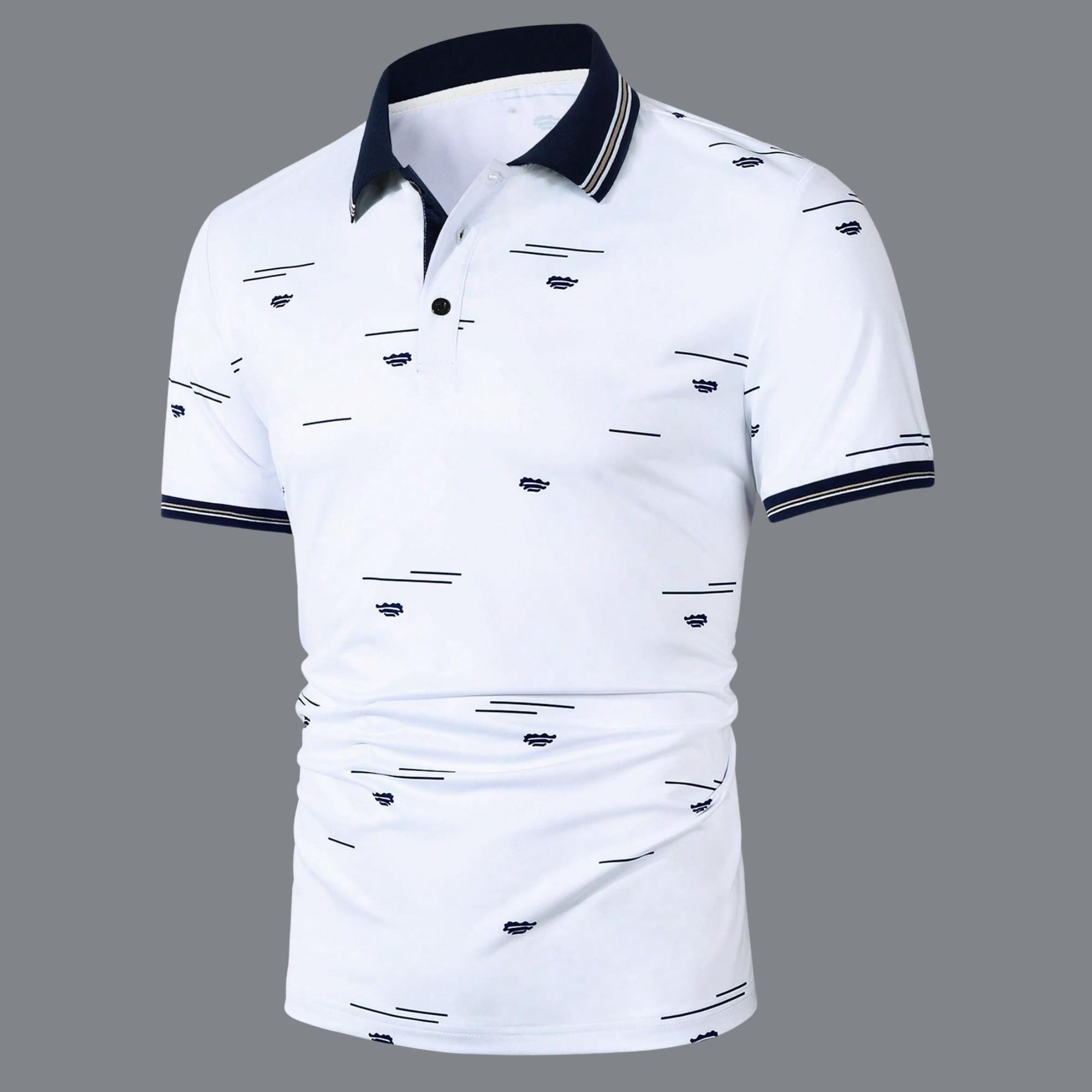 Nautical Print Polo Shirt For Men