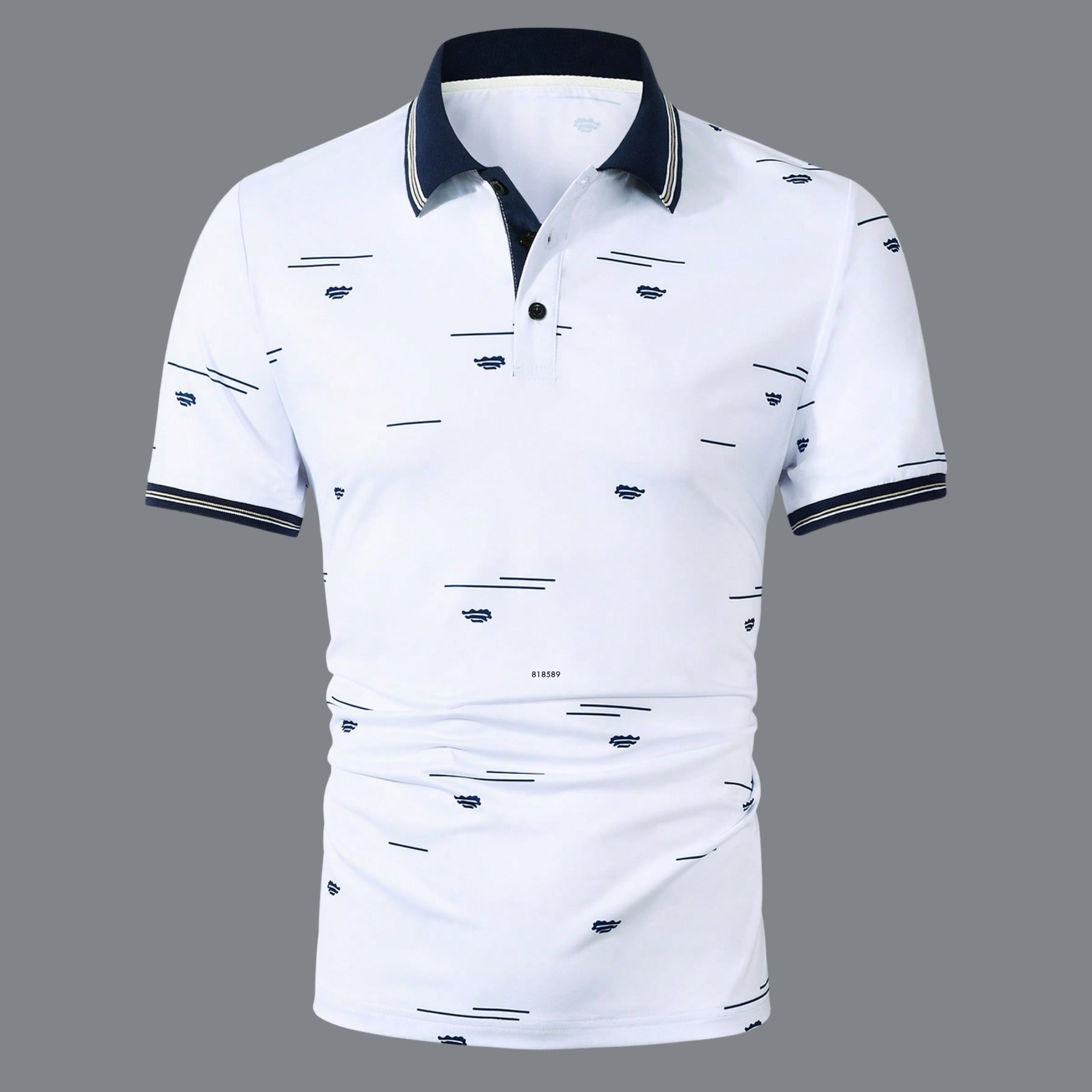 Nautical Print Polo Shirt For Men