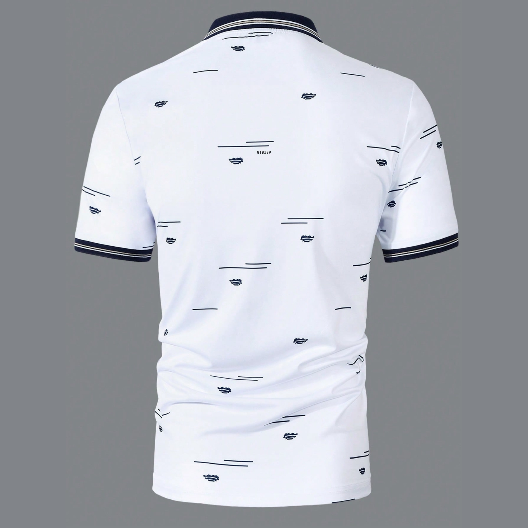 Nautical Print Polo Shirt For Men