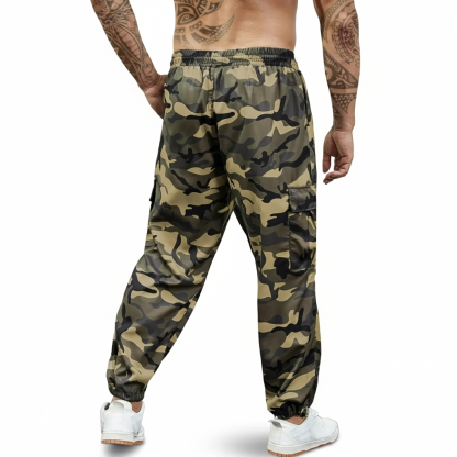 Outdoor Cargo Pants With Camouflage Pattern And Multiple Pockets For Men