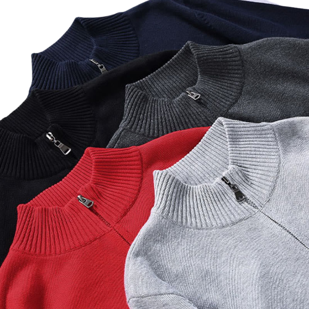 Zipper Ribbed Hem Design Long Sleeve Jacket For Men