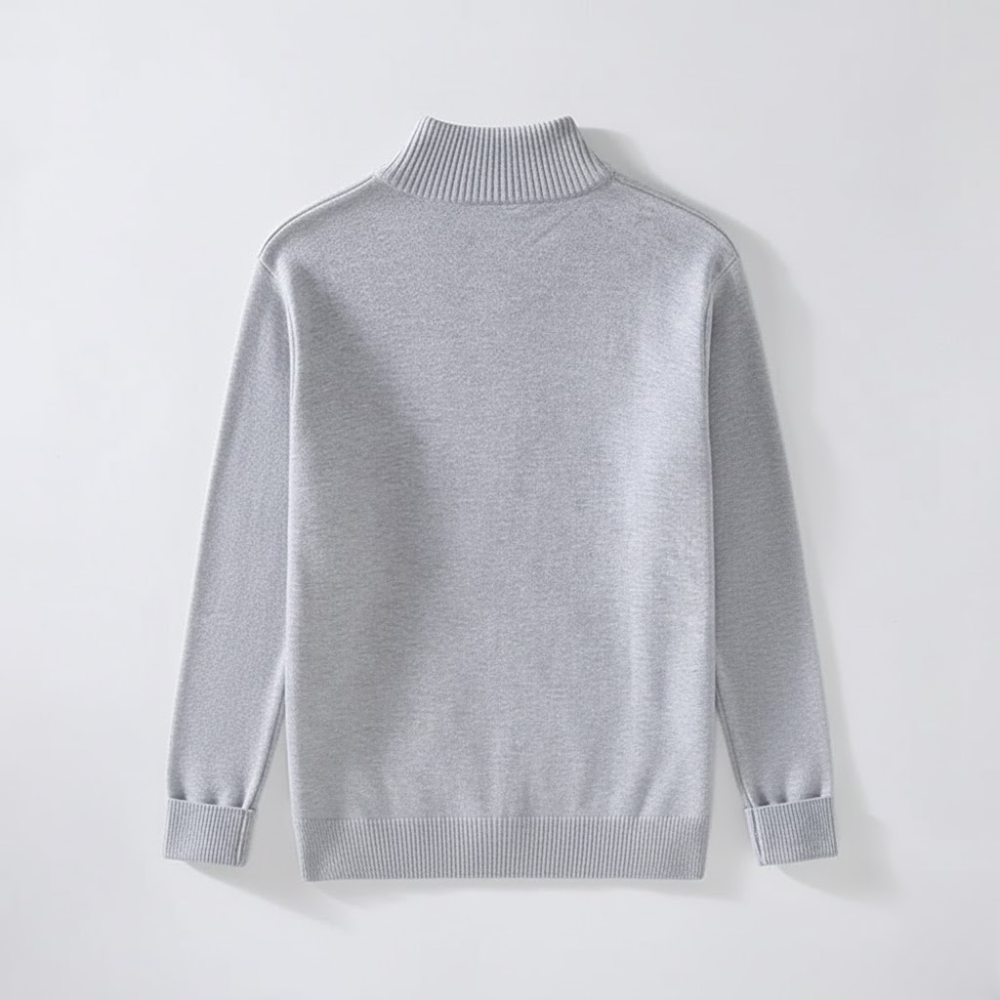 Zipper Ribbed Hem Design Long Sleeve Jacket For Men