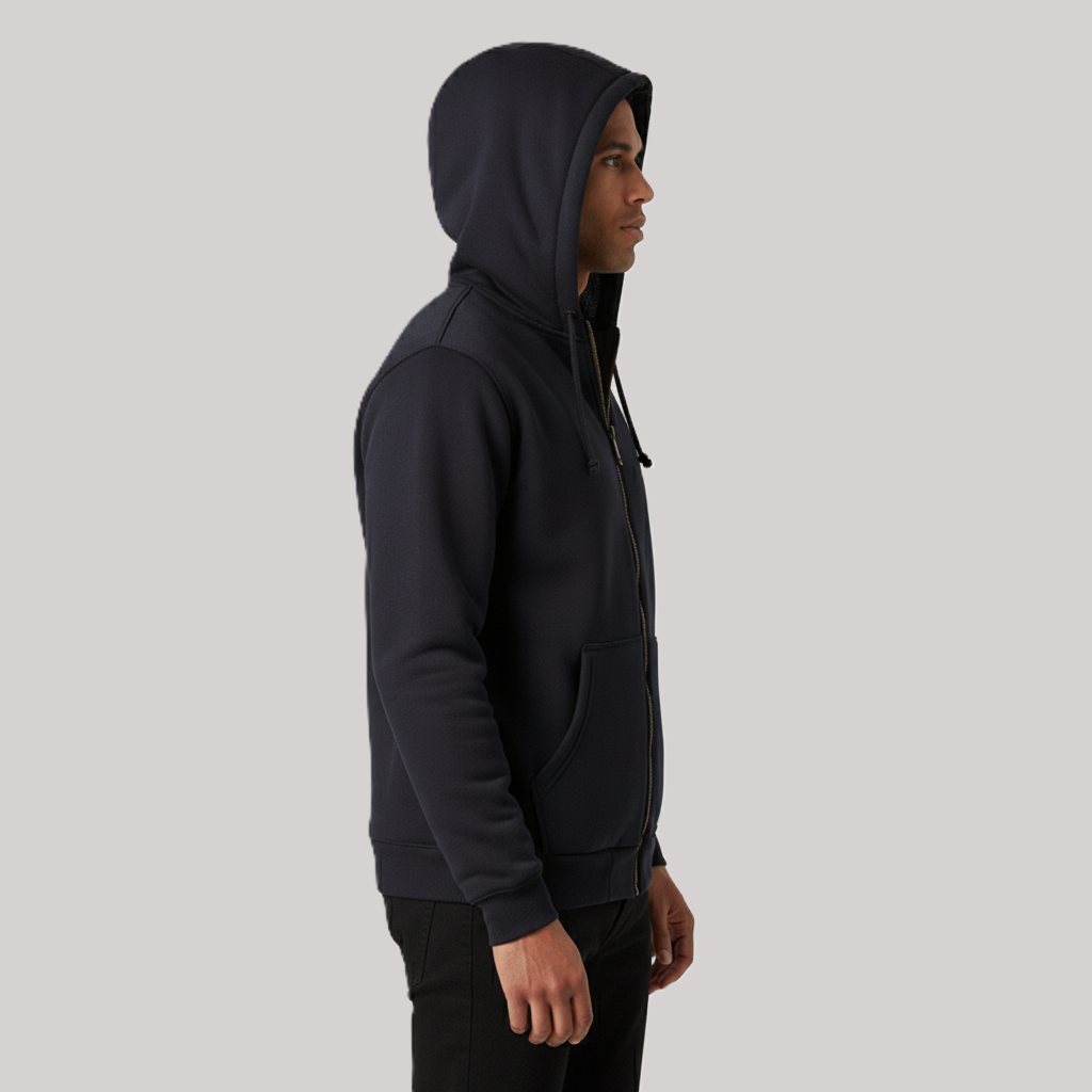 Rain Defender Relaxed Fit Midweight Sherpa-Lined Full Zip Hoodies 