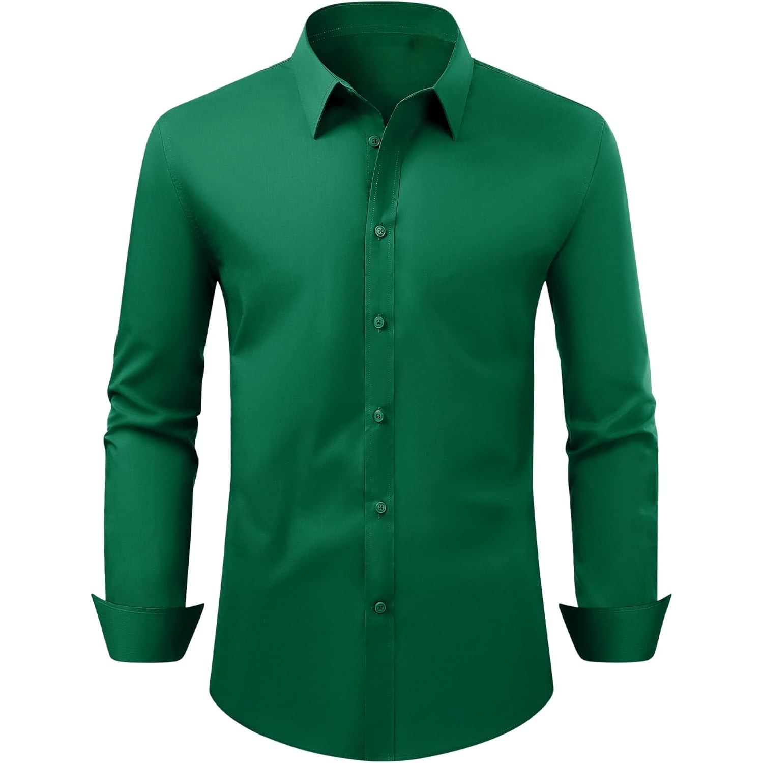 Regular Fit Long Sleeve Shirt Stretch Formal Wear