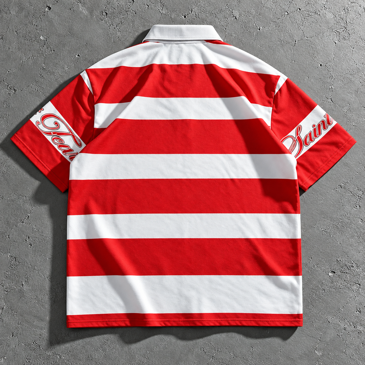 Regular Short Sleeve Striped Polo T Shirt For Men