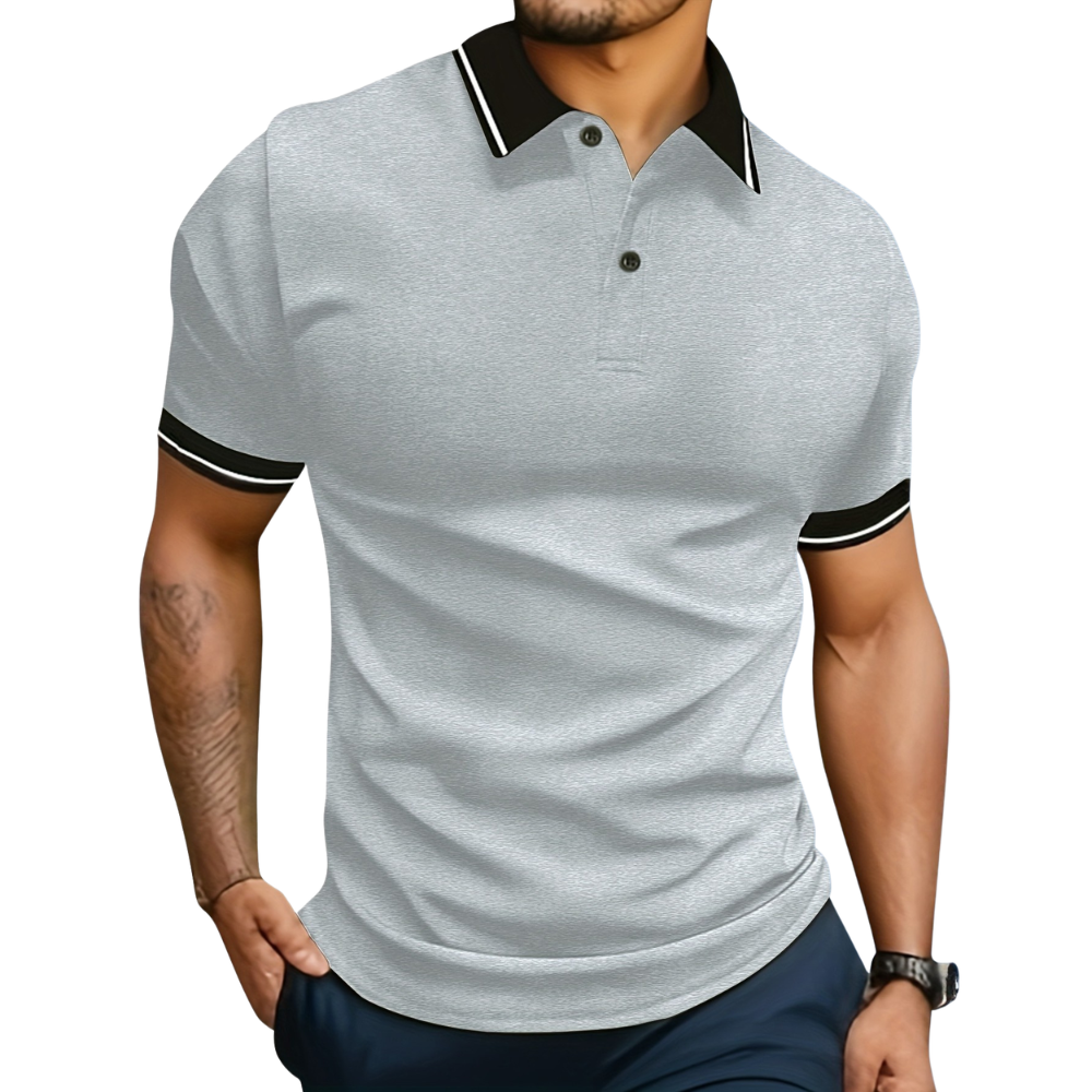 Summer Short Sleeve Turn Down Collar Casual Sportswear Shirt For Men