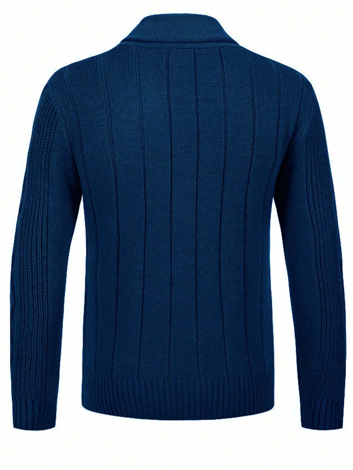 Shawl Collar Cable Knit Cardigan