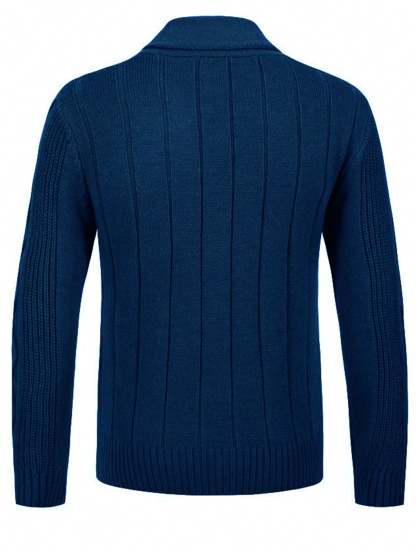 Shawl Collar Cable Knit Cardigan