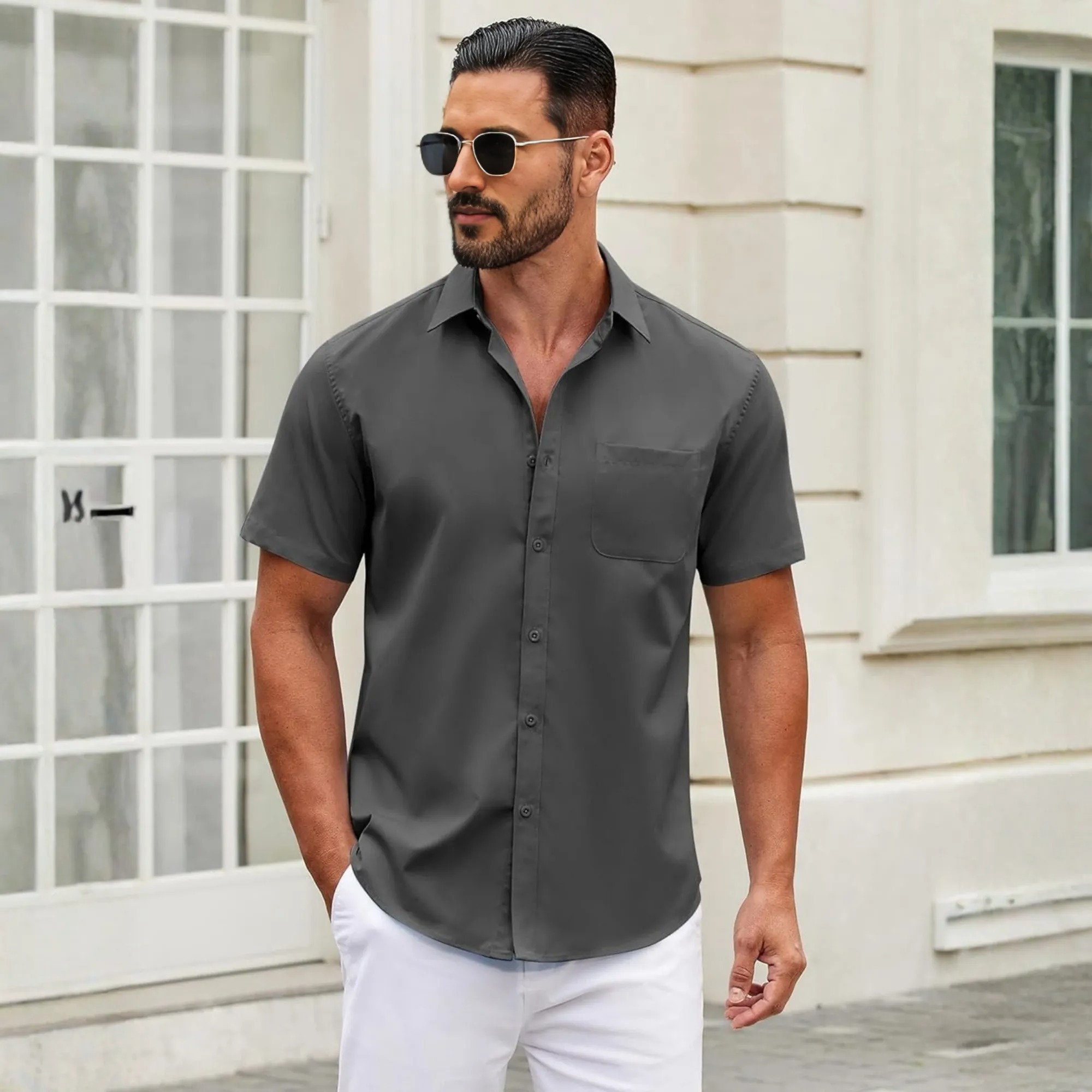 Short Sleeve Casual Button Down Shirts