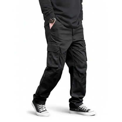 Solid Color Cargo Pants With Pockets For Men