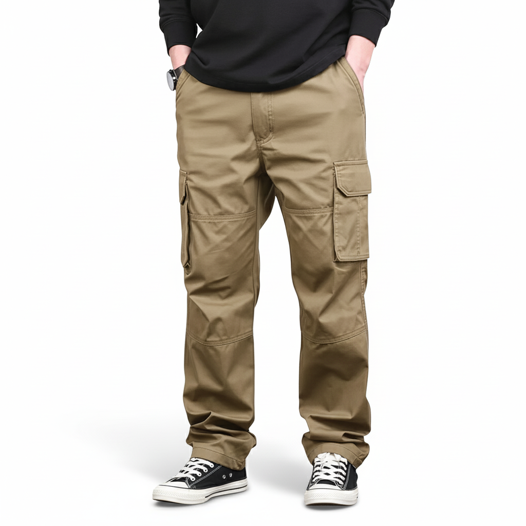 Solid Color Cargo Pants With Pockets For MenSolid Color Cargo Pants With Pockets For Men - Image 5