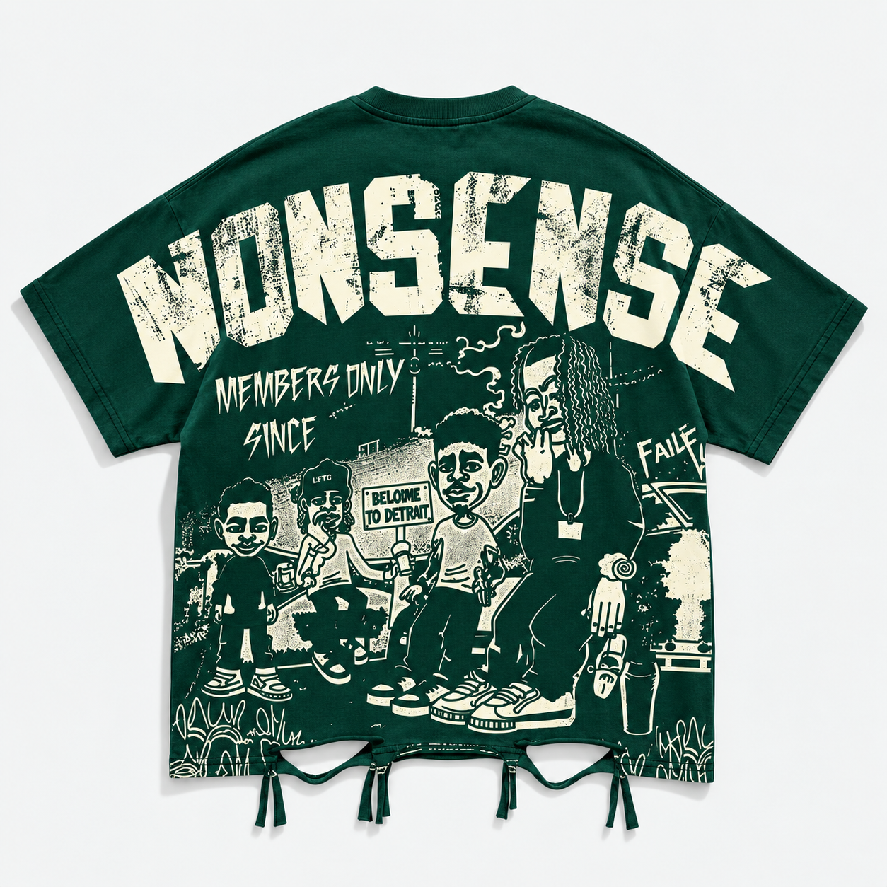 Street Style Batwing Sleeve Graphic T-Shirt For Men