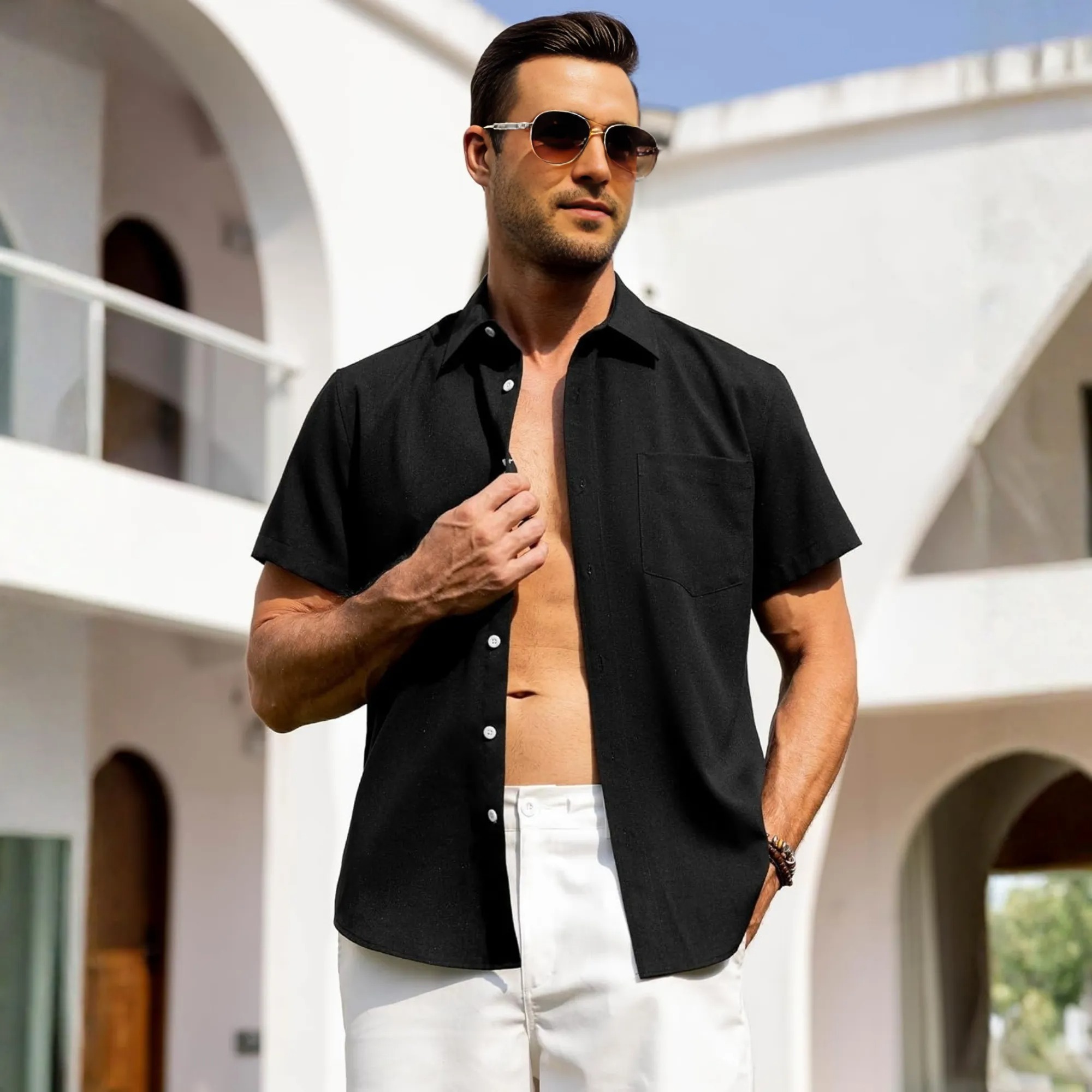 Summer Casual Beach Short Sleeve Shirt