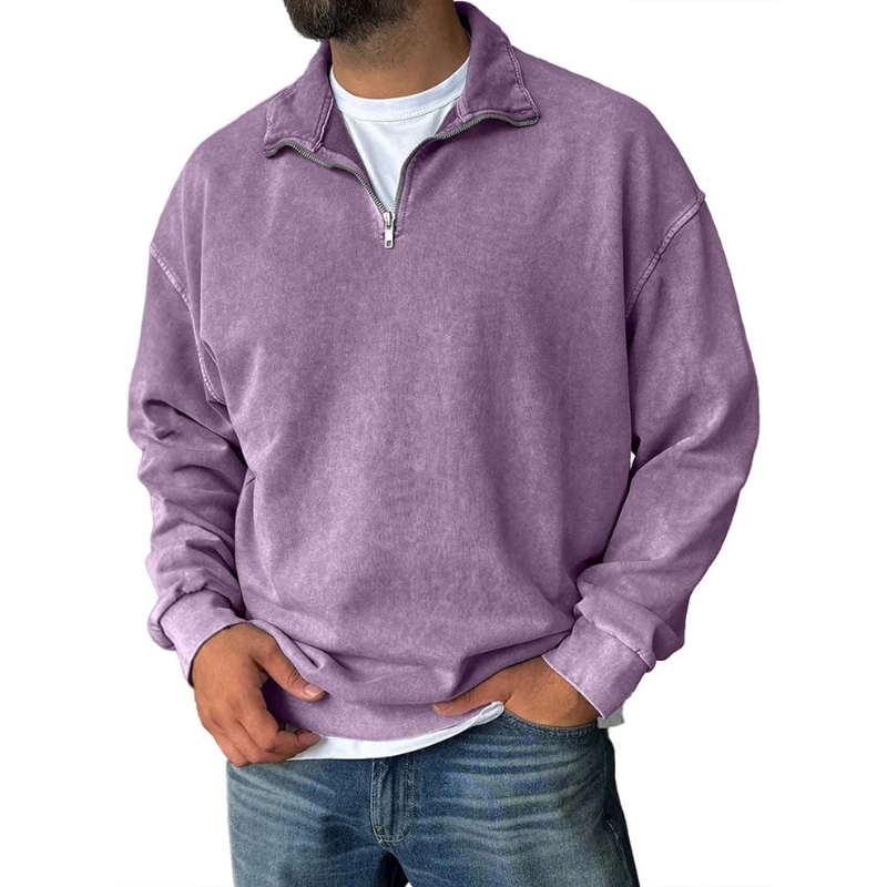 Casual Half Zip Collar Sweatshirt