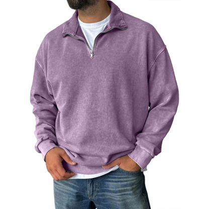 Casual Half Zip Collar Sweatshirt