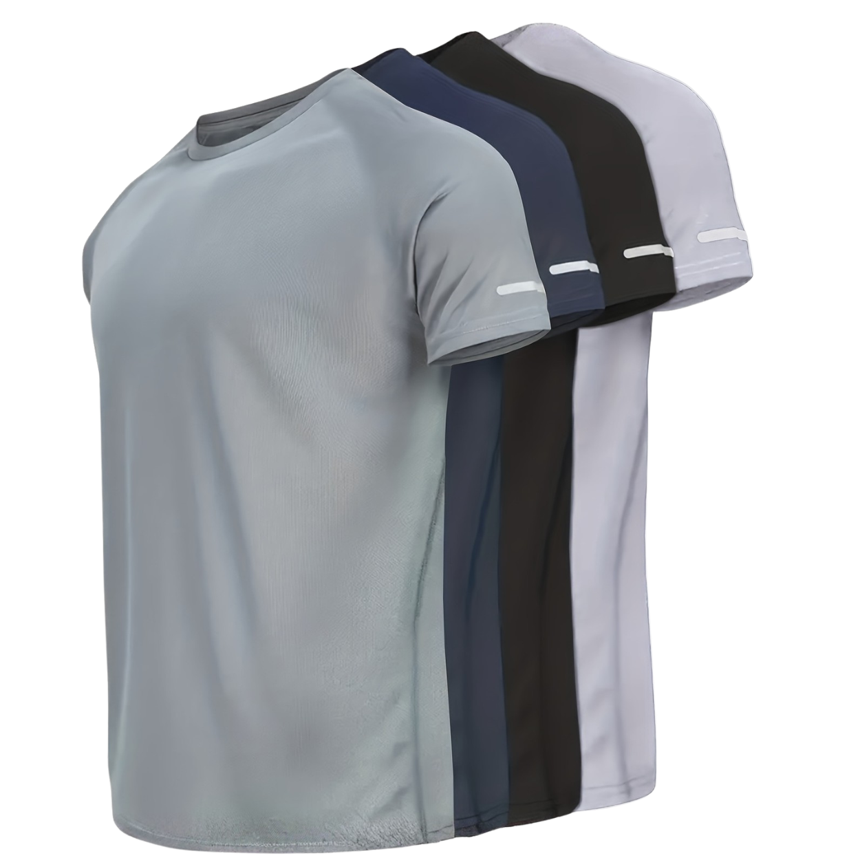 4 PIeces Quick Dry Short Sleeve Sportswear Tops For Men