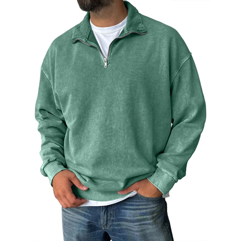 Casual Half Zip Collar Sweatshirt