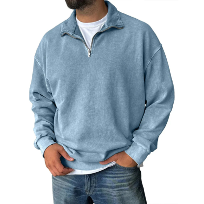 Casual Half Zip Collar Sweatshirt
