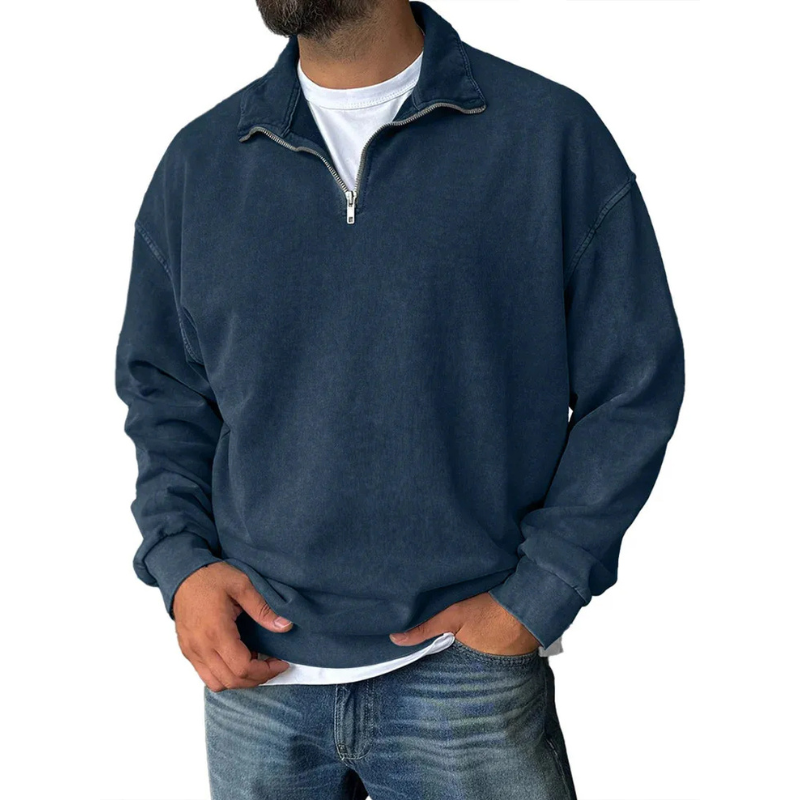 Casual Half Zip Collar Sweatshirt